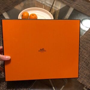 Hermès Orange empty shoe Box